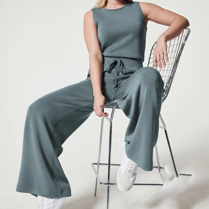 Aubrey - Versatile Elegance Sleeveless Plain Jumpsuit