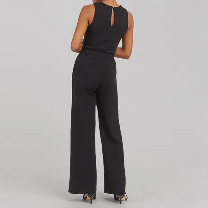 Aubrey - Versatile Elegance Sleeveless Plain Jumpsuit