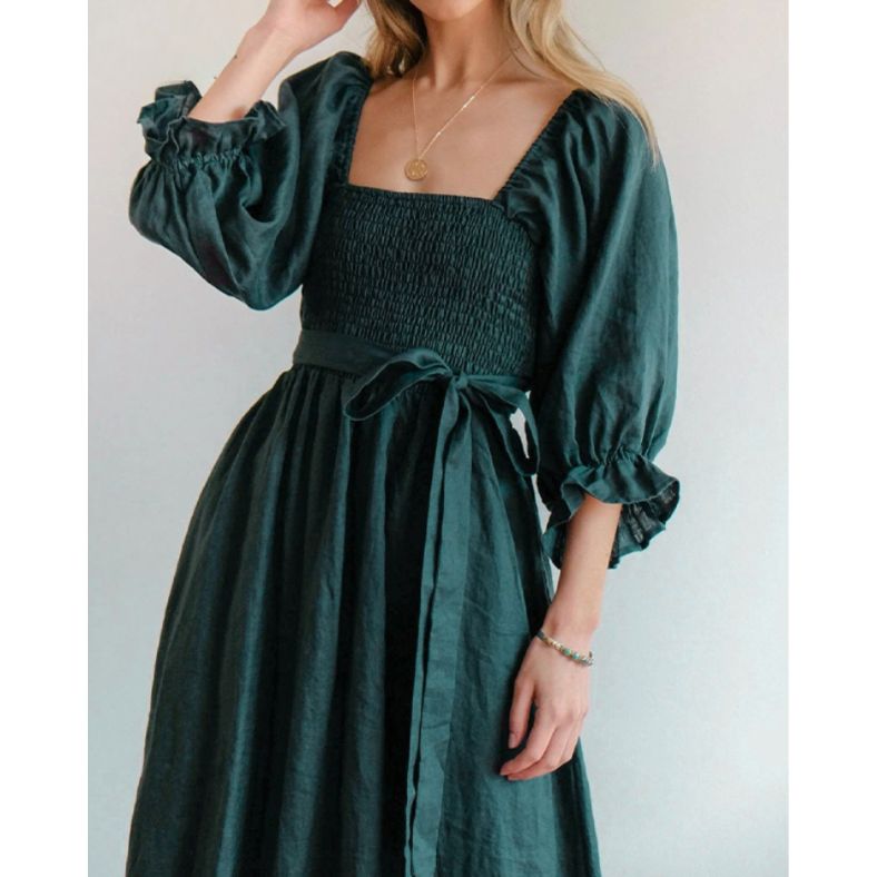 Amarissa™ | French dress with ruffle sleeves