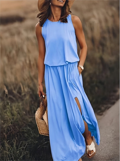 Rosaline - Plain boho maxi dress in modal in different colors