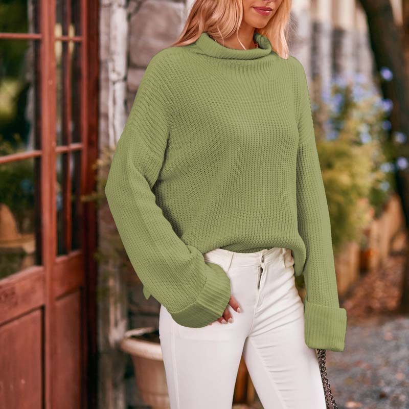 Avi | Relaxed solid color knitted sweater