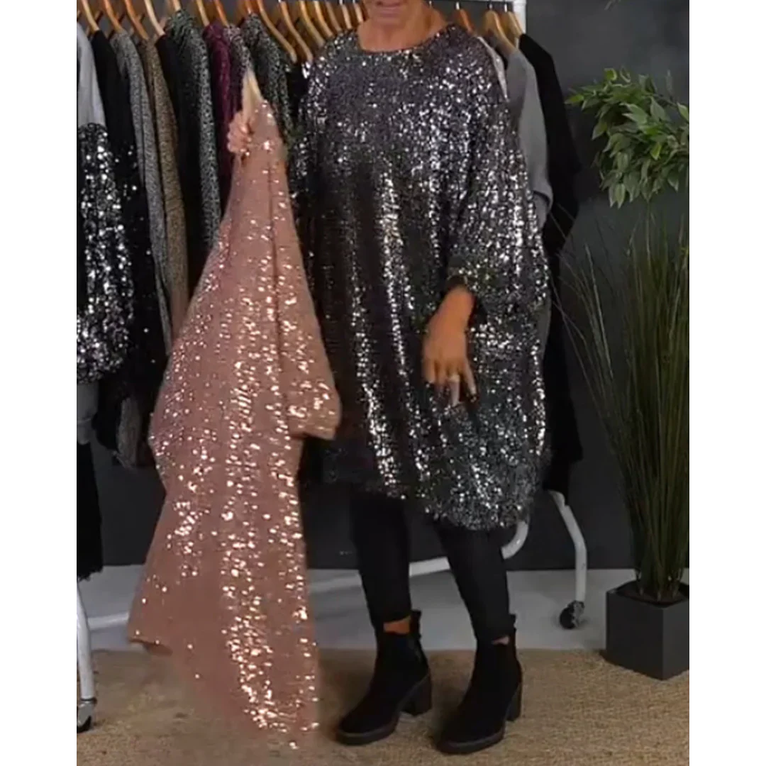 Brigitte™️ Holiday Loose Sequin Dress