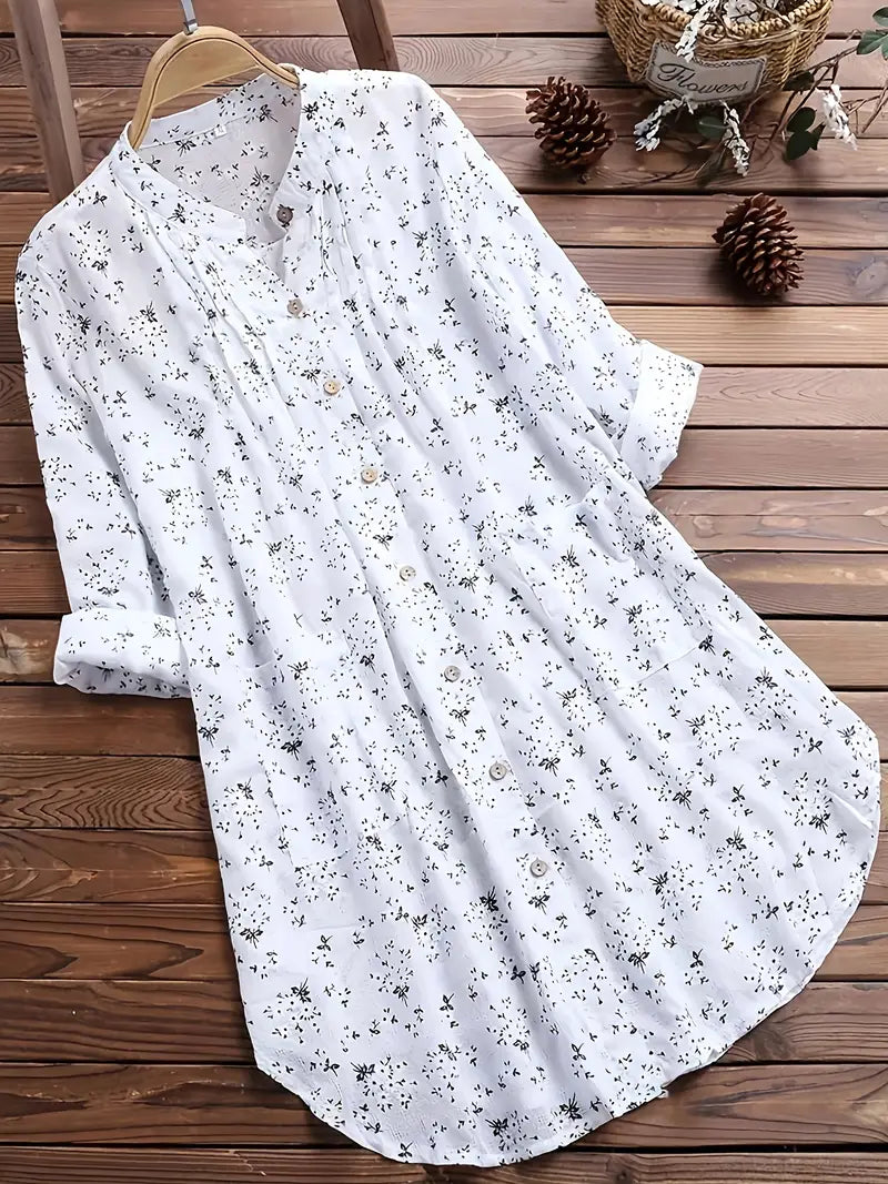 Starlit - Long Sleeve Floral Blouse 