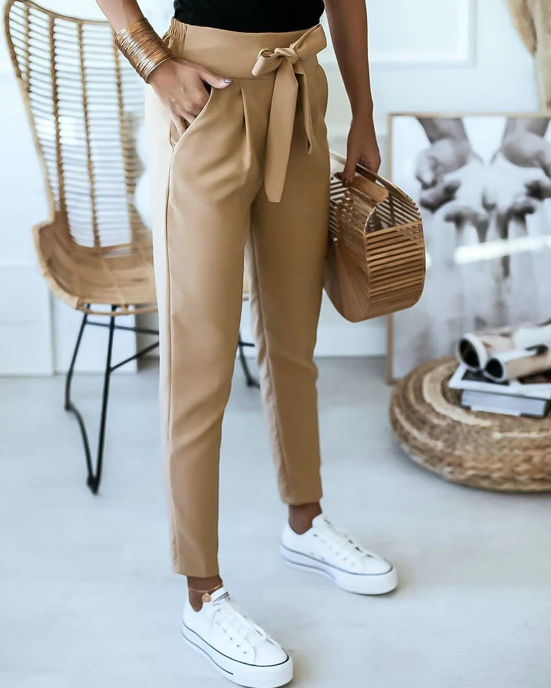 ANGELIEN - CASUAL HIGH WAIST PANTS