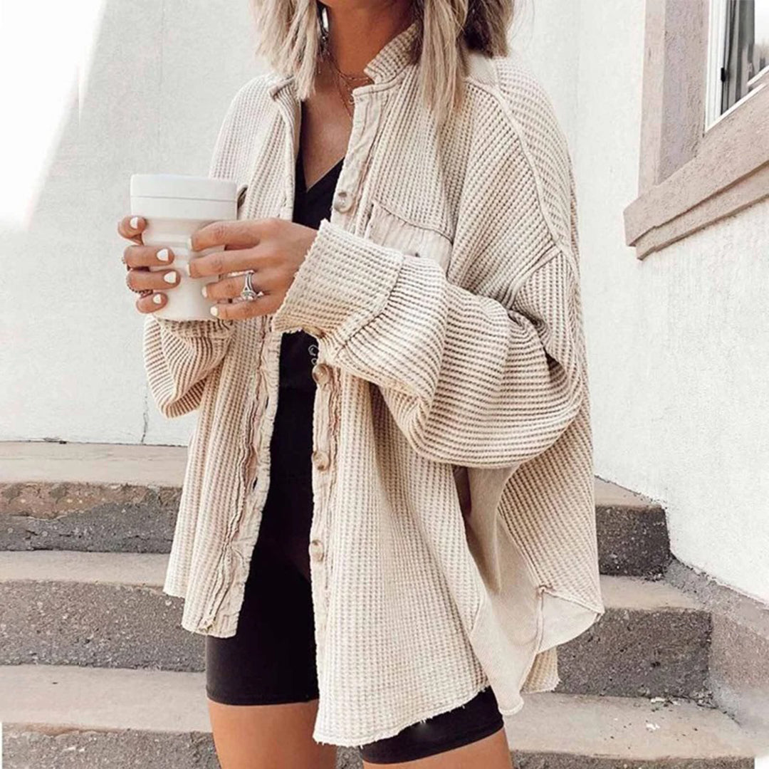 HADLY - Loose rib knitted cardigan