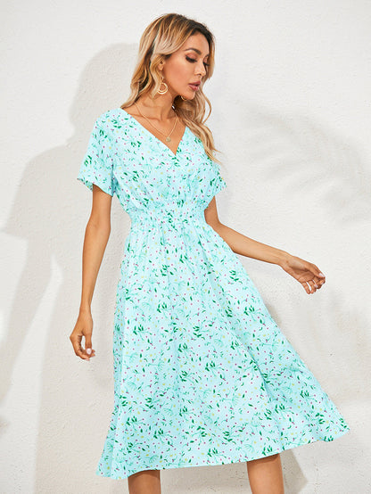 Farah | Elegant summer dress with floral print 