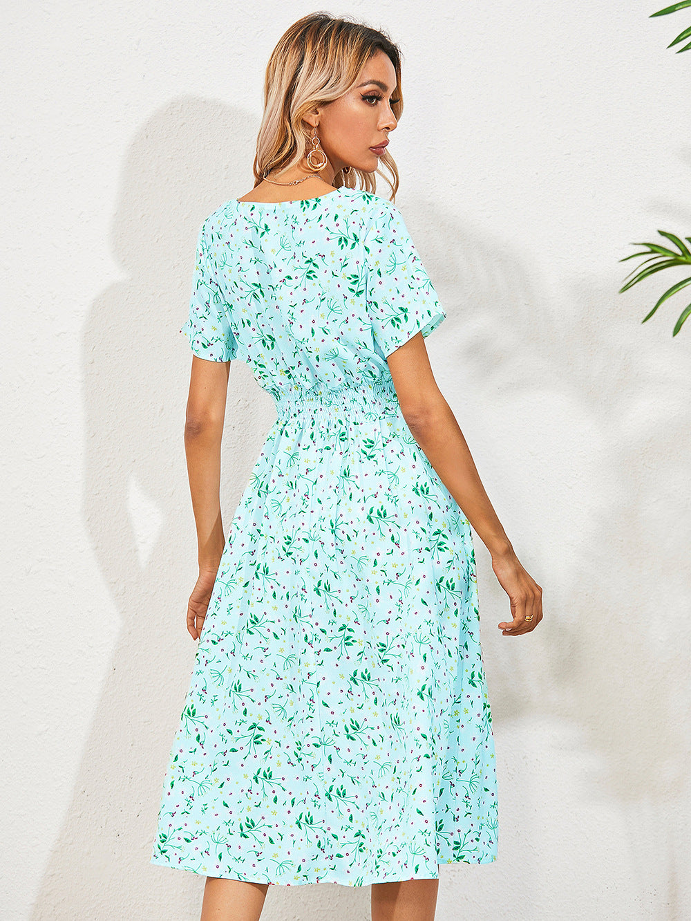 Farah | Elegant summer dress with floral print 