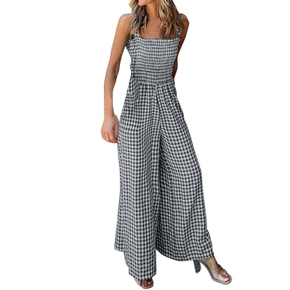 BETHANY - Women's Checked Jumpsuit