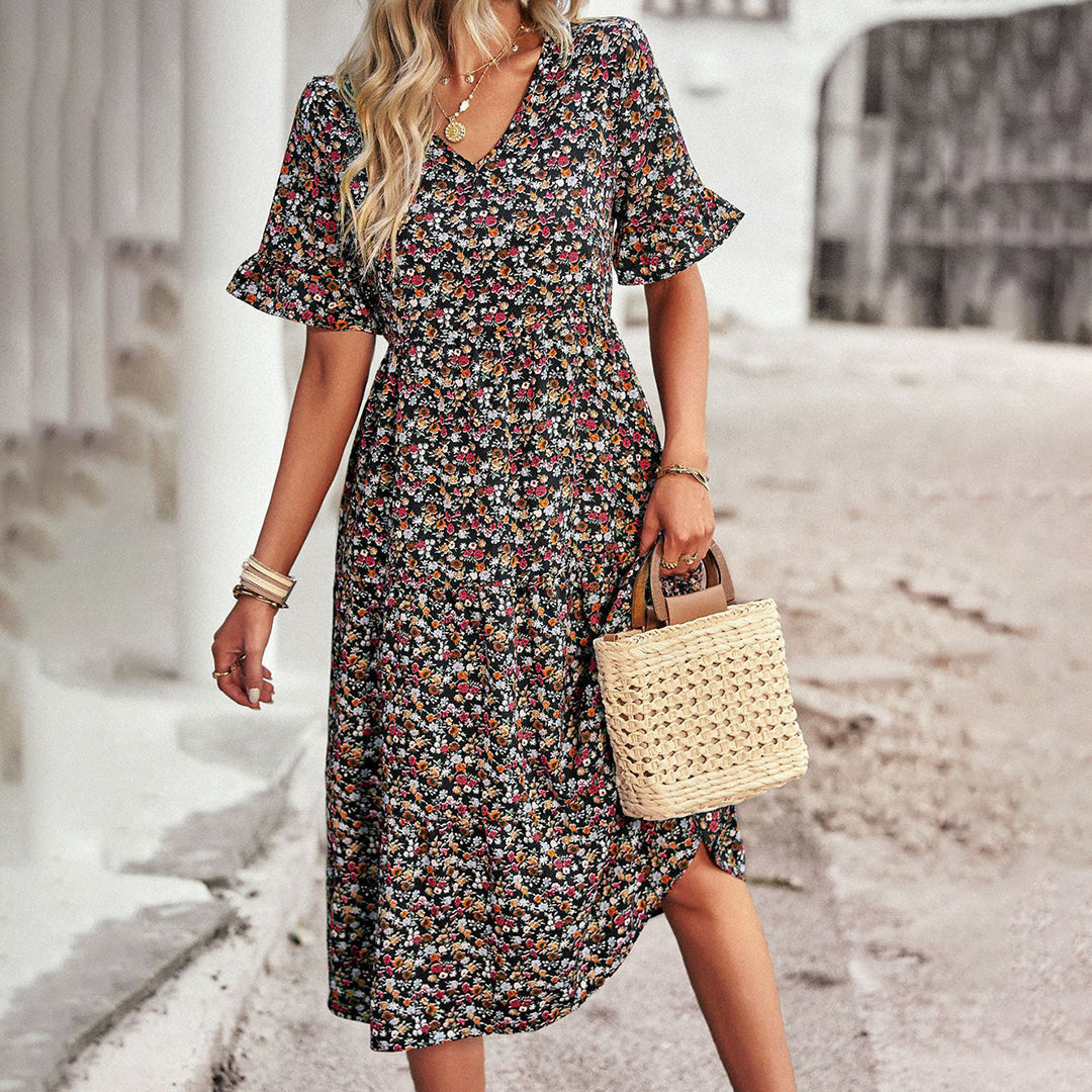 EMERY - Floral midi dress