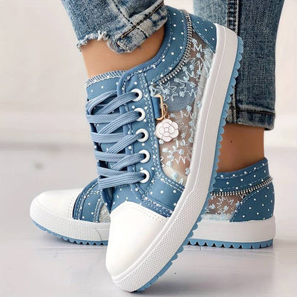 EMMIE - Dames Platte Sneakers van Mesh