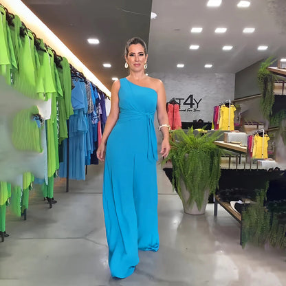 GEORGINA - Stijlvolle jumpsuit met één schouder