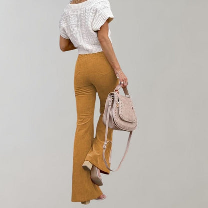 Abel - Trendy corduroy flared trousers