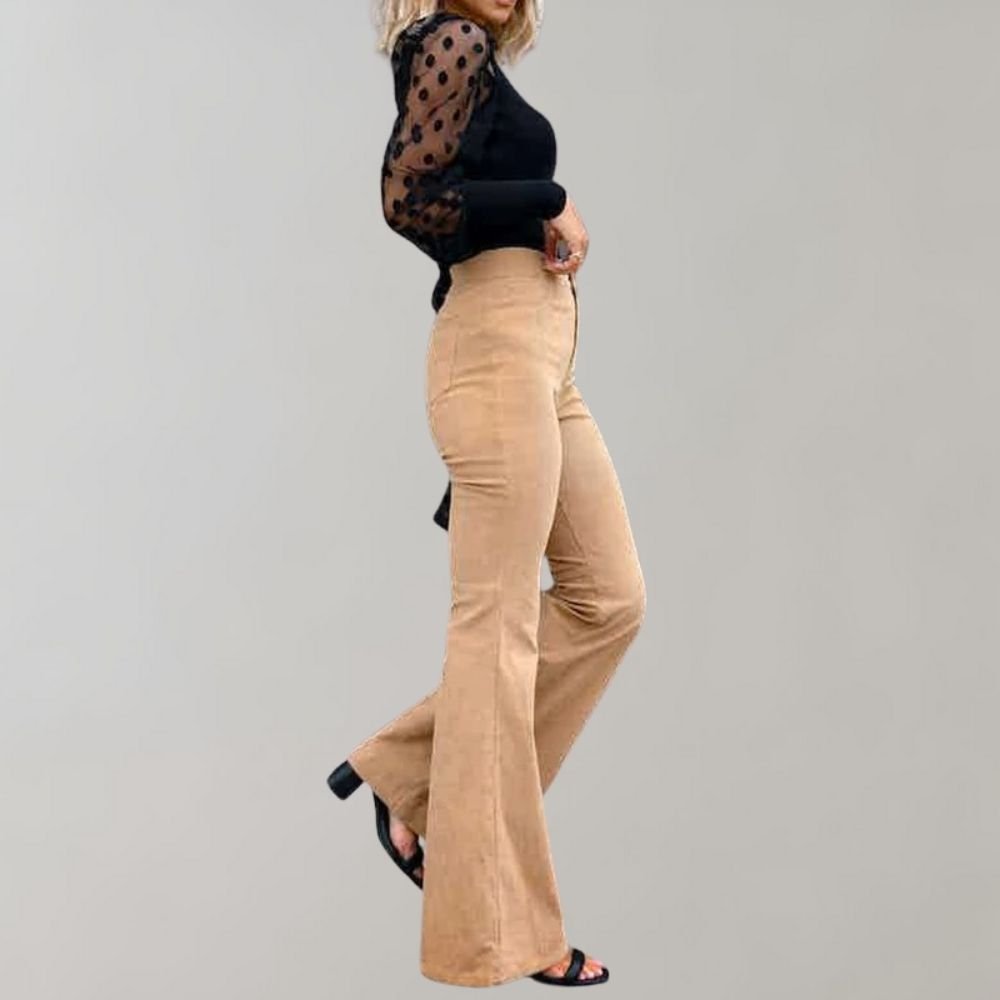 Abel - Trendy corduroy flared trousers