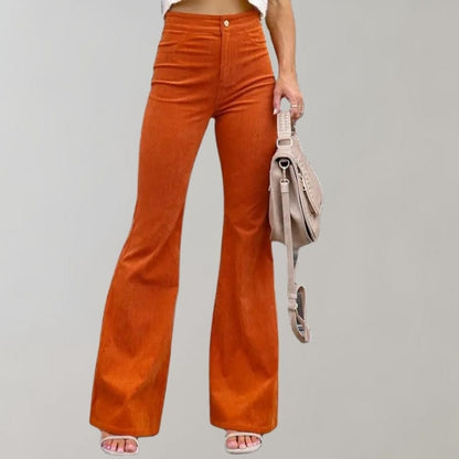 Abel - Trendy corduroy flared trousers