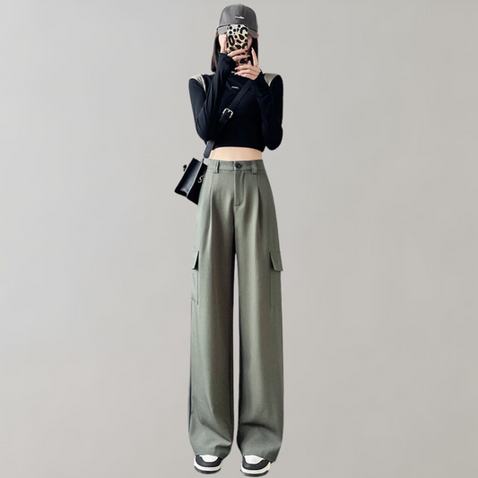 Maritta - Casual women's cargo pants