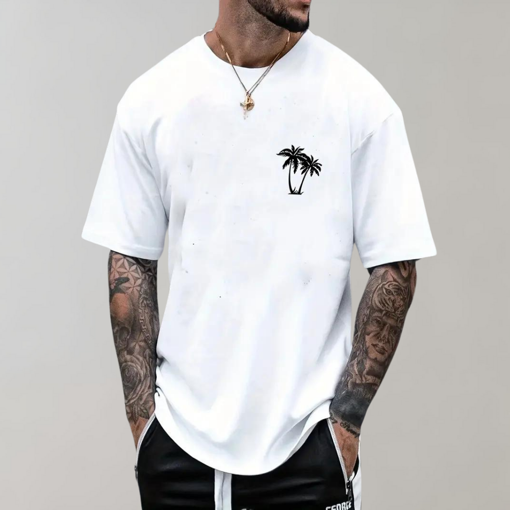 Lenn - Palm Tree Graphic Men's T-Shirt