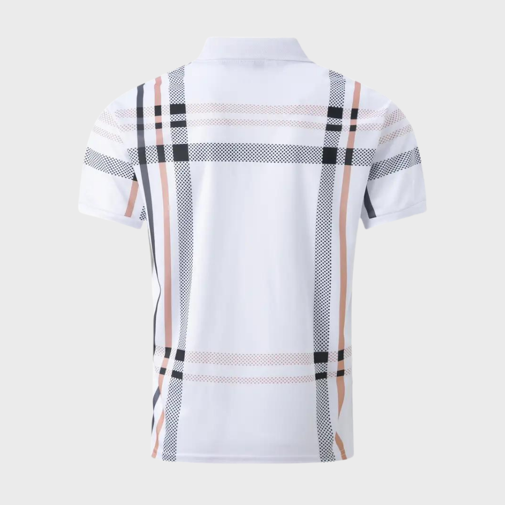 Ruben - Stylish checked men's polo shirt