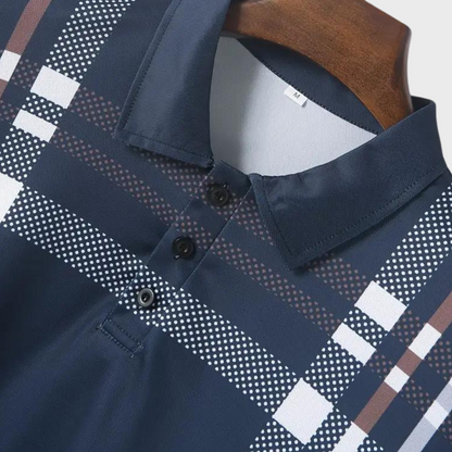 Ruben - Stylish checked men's polo shirt