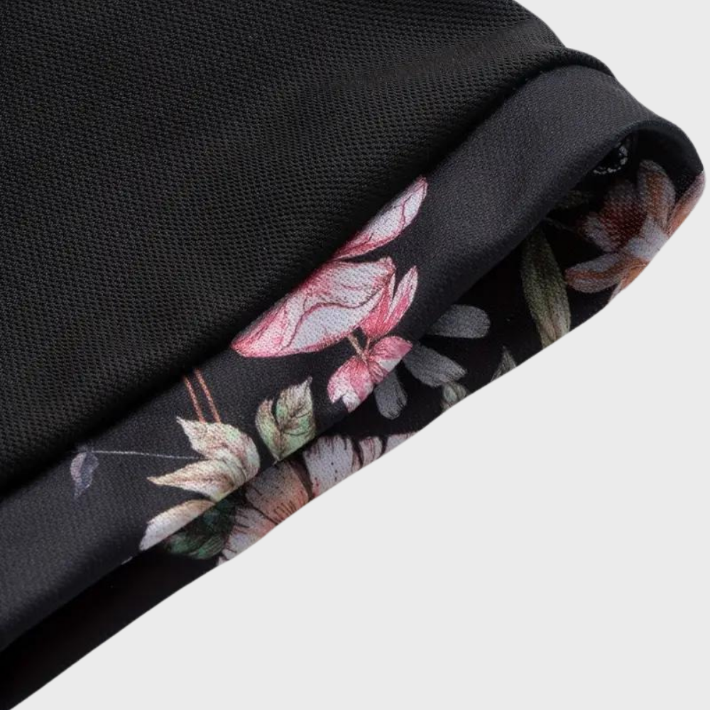 Sander - Men's polo shirt with floral print