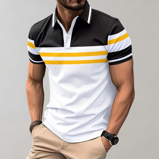 Stef - Colorblock Men's Polo Shirt