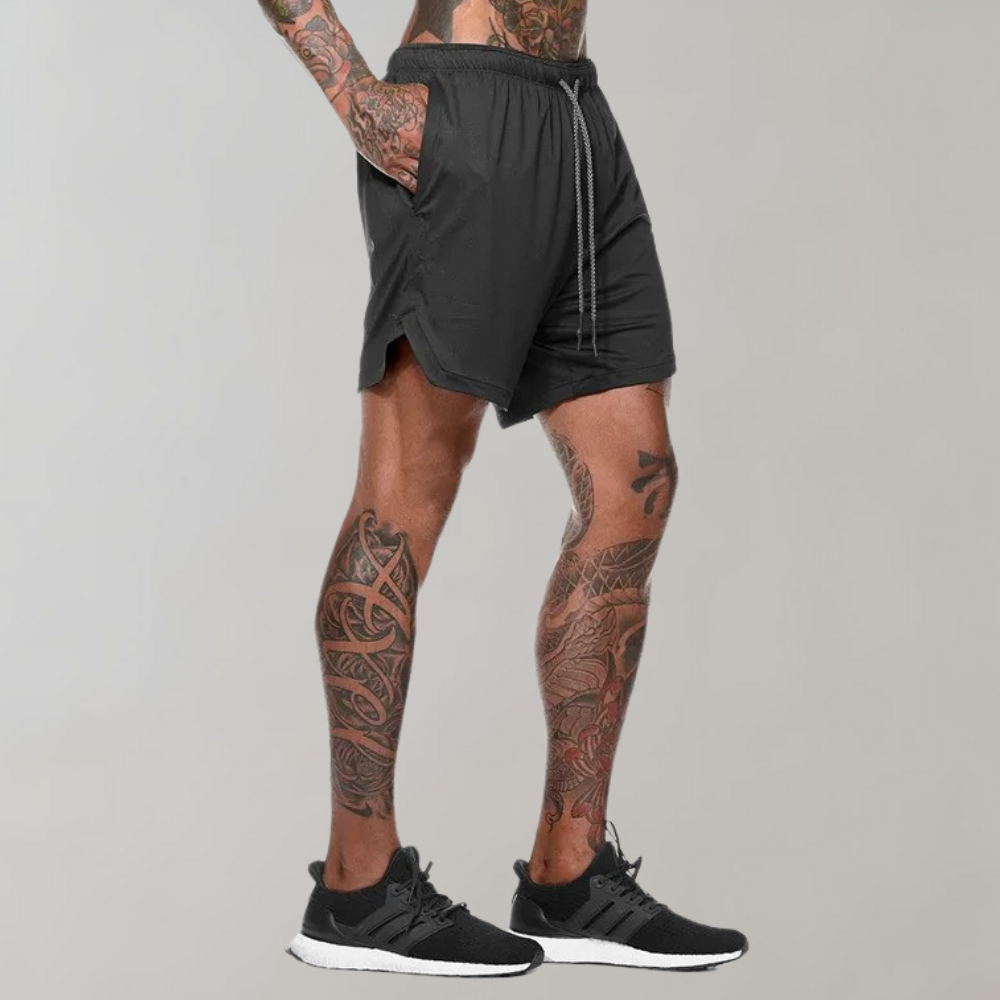 Elliot - 2-in-1 fitness men's shorts