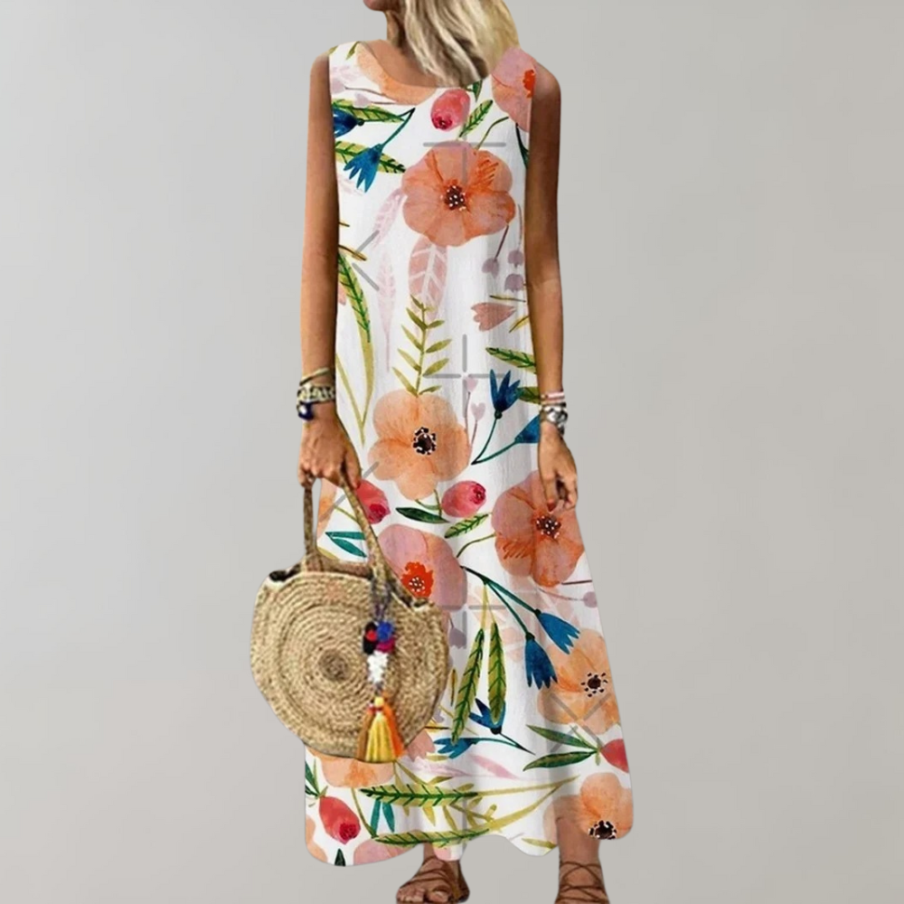 Benedicte - White floral summer dress