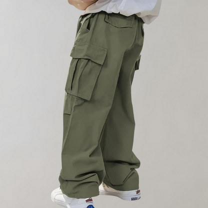 Asger - Straight leg cargo trousers for men