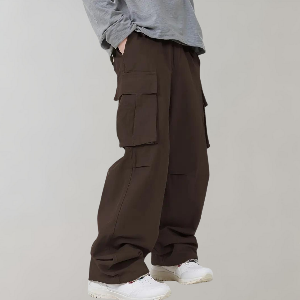 Asger - Straight leg cargo trousers for men