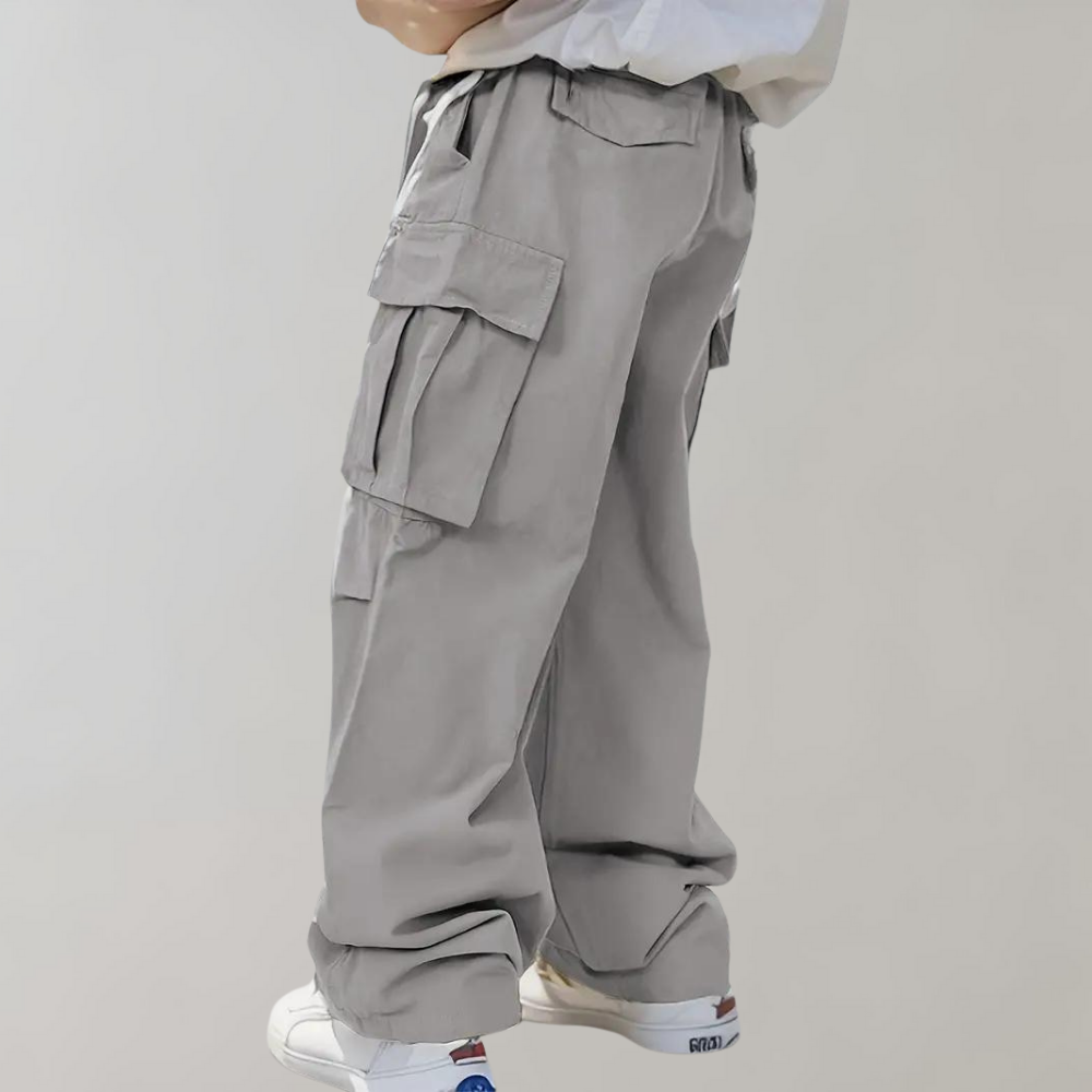 Asger - Straight leg cargo trousers for men