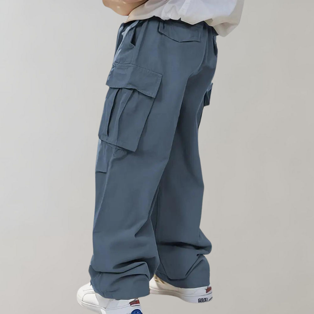 Asger - Straight leg cargo trousers for men