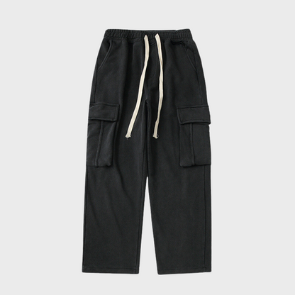 Tjalfe - Corduroy cargo pants with drawstring