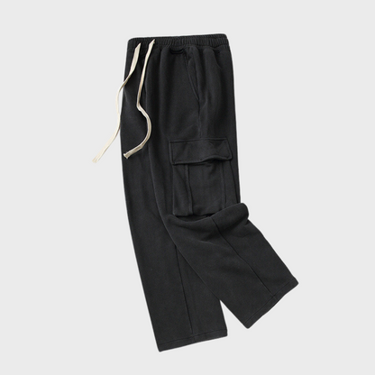 Tjalfe - Corduroy cargo pants with drawstring