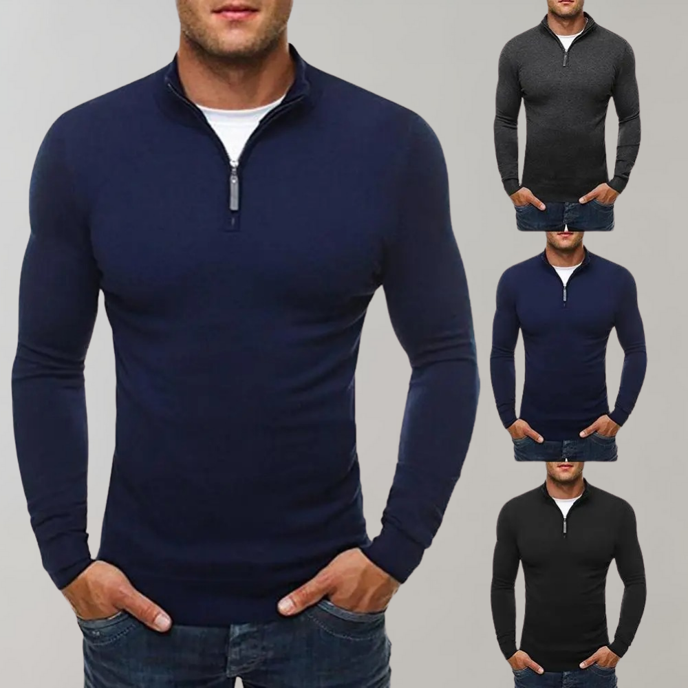 Fredrik - Warm men's sweater with zipper