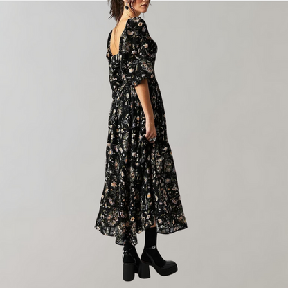 Fie - Floral ruffle midi dress