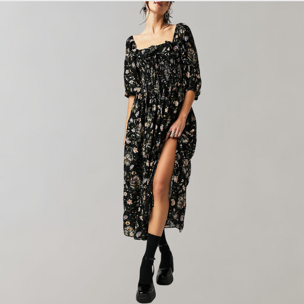 Fie - Floral ruffle midi dress