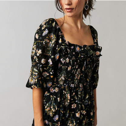 Fie - Floral ruffle midi dress