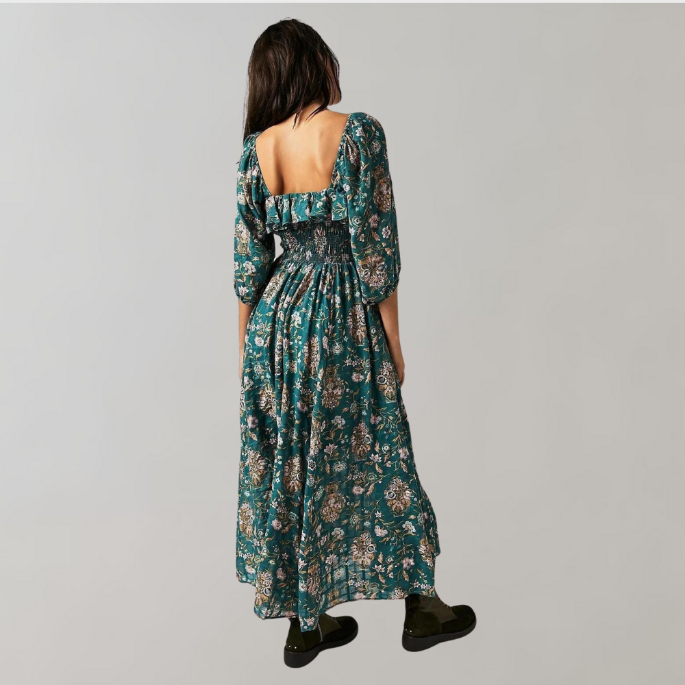 Fie - Floral ruffle midi dress