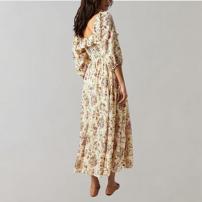 Fie - Floral ruffle midi dress