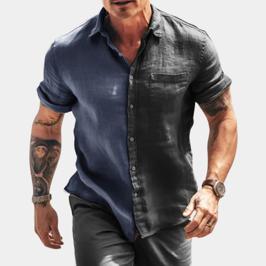 Beau - Casual men's shirt with half sleeves