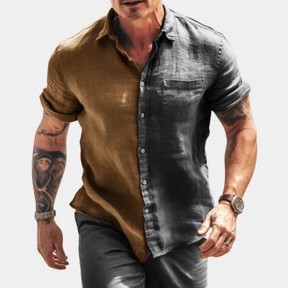 Beau - Casual men's shirt with half sleeves