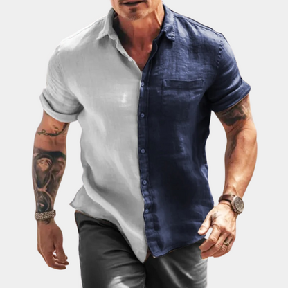 Beau - Casual men's shirt with half sleeves