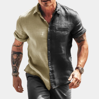 Beau - Casual men's shirt with half sleeves