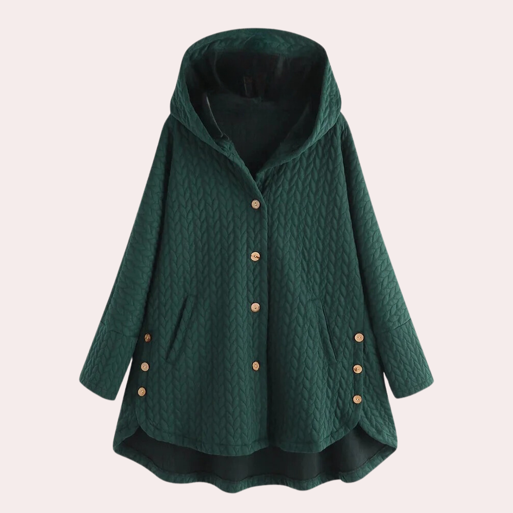 Belle - Ladies' hooded coat with buttons