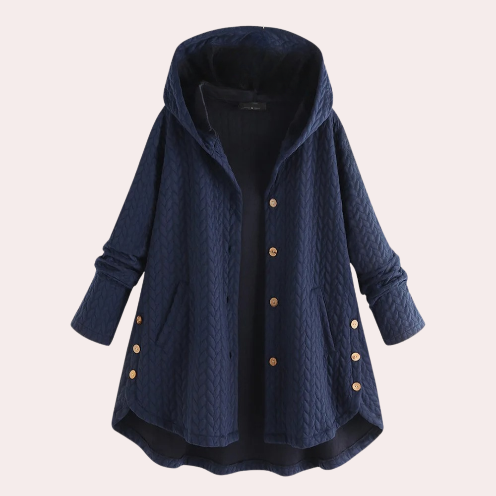 Belle - Ladies' hooded coat with buttons