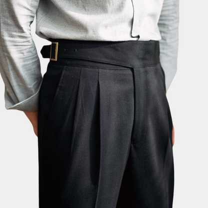 Romeo - Classic men's trousers with buckles