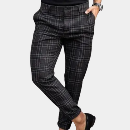 Delmore - Men's Checked Trousers 