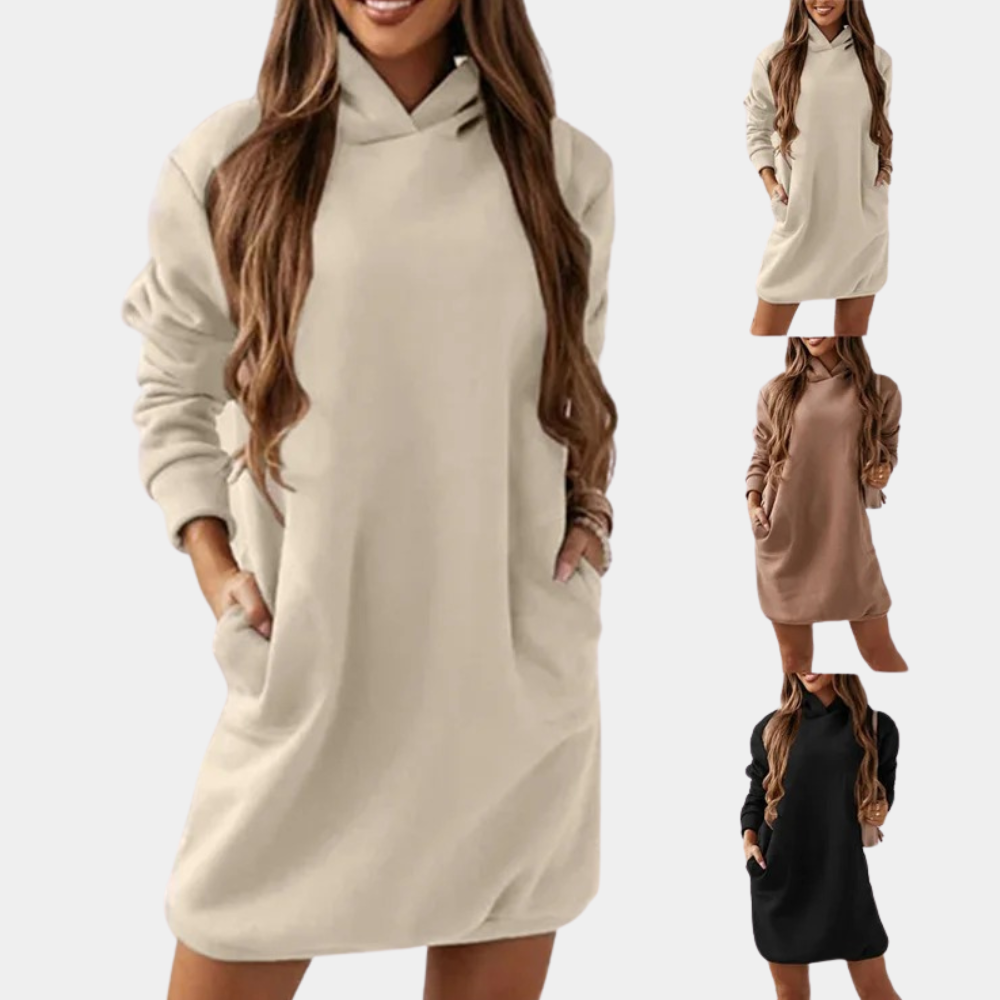 Francine - Comfortable ladies dress with hood