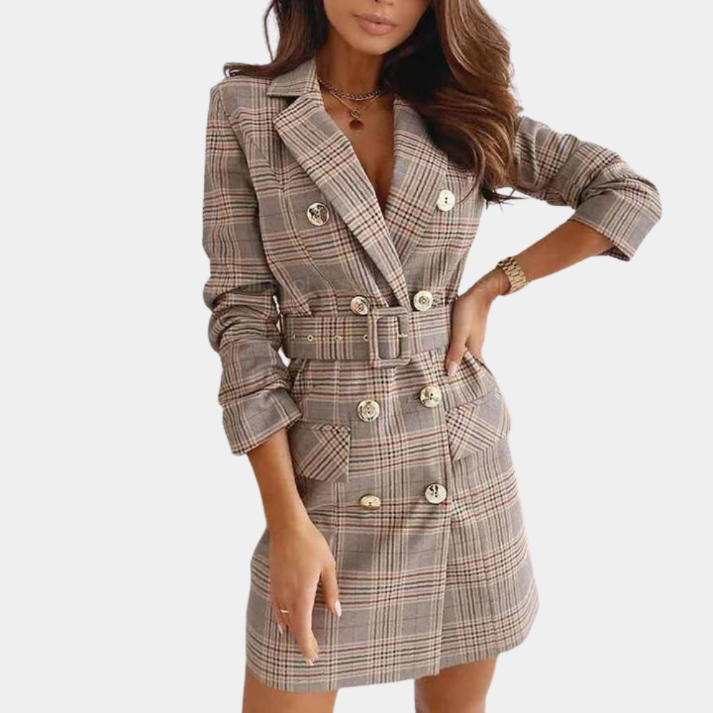 Inaya - Stylish blazer dress with belt for women