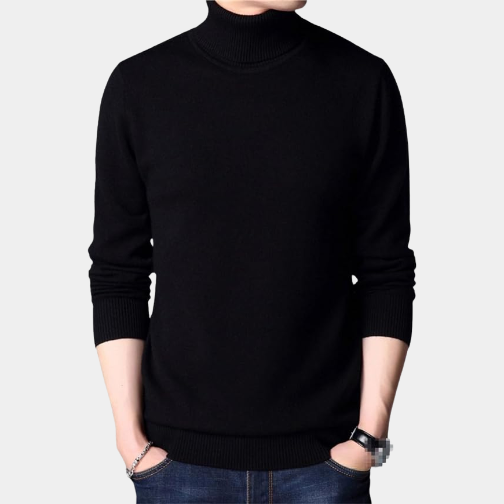 Valentin - Simple men's sweater with turtleneck