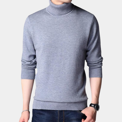 Valentin - Simple men's sweater with turtleneck